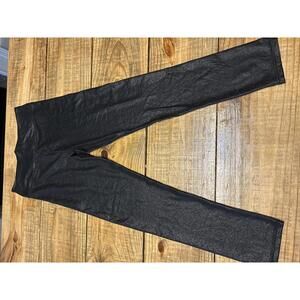 Girls Tween Diva Black Faux Leather Leggings Size 14